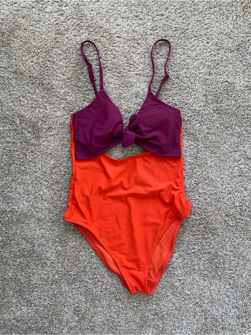 Adore Me Purple and Orange One-Piece Swimsuit